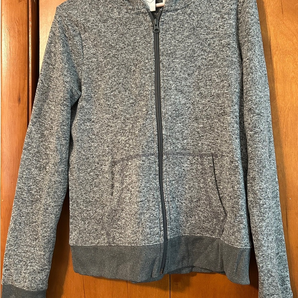 Live Love Play Charcoal Heathered Zip-Up Sweater